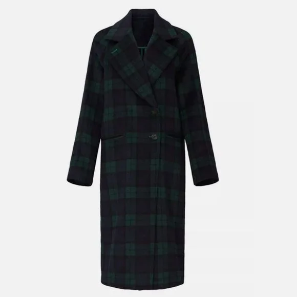 NWT Avec Les Filles Plaid  Raglan Coat Trendy fit - Picture 7 of 9